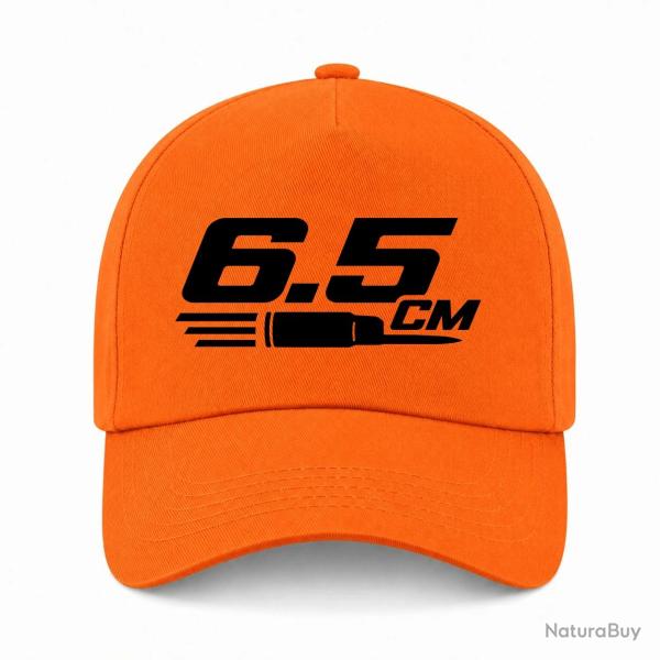Casquette Tir Sportif - 6.5 CM - Typographie - Orange