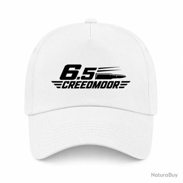 Casquette Tir Sportif - 6.5 Creedmoor - Cartouche - Blanc