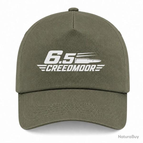 Casquette Tir Sportif - 6.5 Creedmoor - Cartouche - Kaki / Blanc