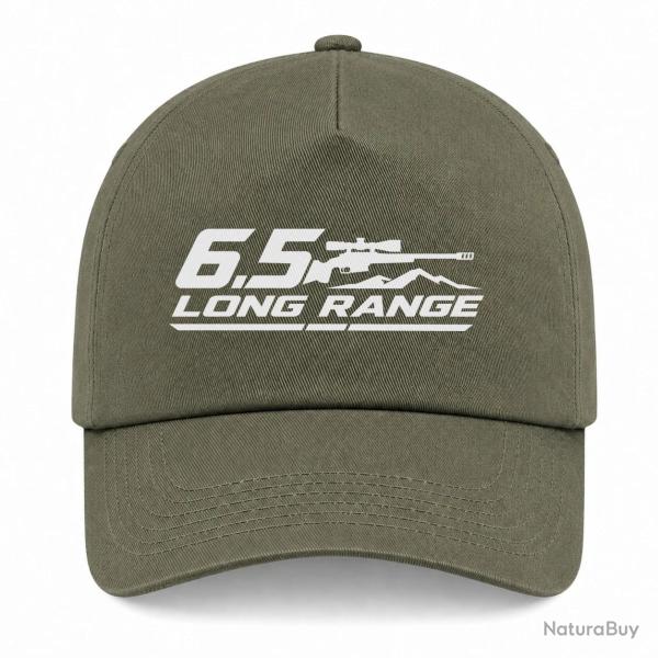 Casquette Tir Sportif - 6.5 Long Range - Carabine et montagne - Kaki / Blanc