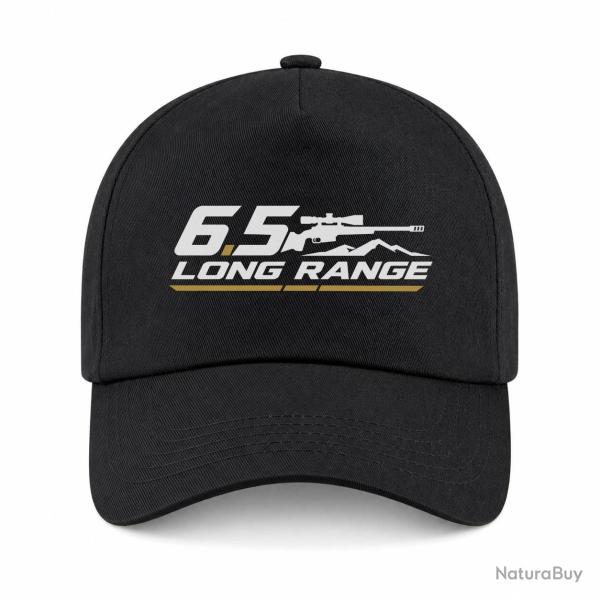 Casquette Tir Sportif - 6.5 Long Range - Carabine et montagne - Noir / Orange