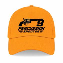 Casquette Tir Sportif - 9 Percussion Shooter - Revolver - Jaune