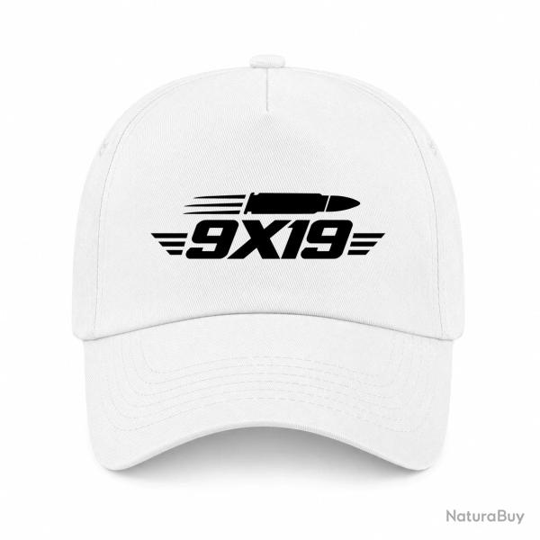 Casquette Tir Sportif - 9�19 - Cartouche - Blanc