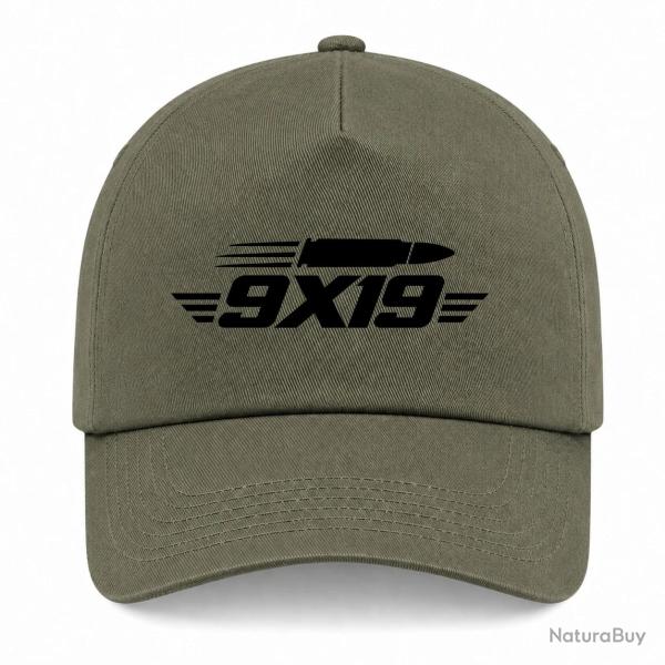 Casquette Tir Sportif - 9�19 - Cartouche - Kaki / Noir
