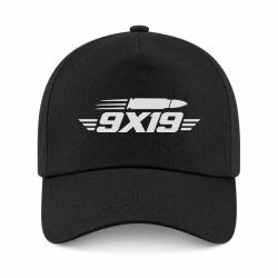 Casquette Tir Sportif - 9&times;19 - Cartouche - Noir