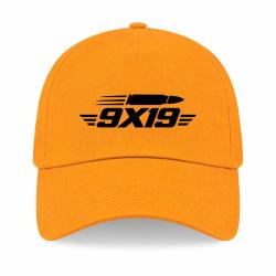 Casquette Tir Sportif - 9&times;19 - Cartouche - Jaune