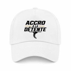 Casquette Tir Sportif - Accro &agrave; la d&eacute;tente - Blanc / Orange