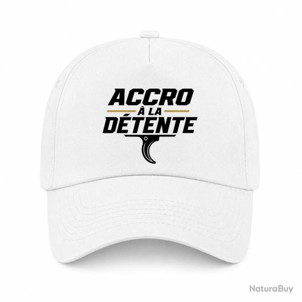 Casquette Tir Sportif - Accro � la d�tente - Blanc / Orange