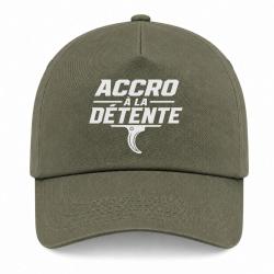 Casquette Tir Sportif - Accro &agrave; la d&eacute;tente - Kaki / Blanc