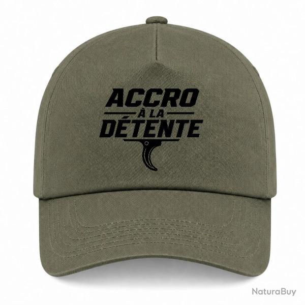 Casquette Tir Sportif - Accro � la d�tente - Kaki / Noir
