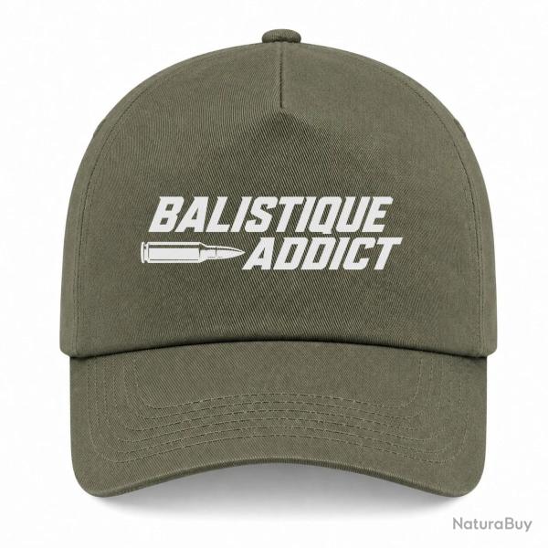 Casquette Tir Sportif - Balistique Addict - Kaki / Blanc