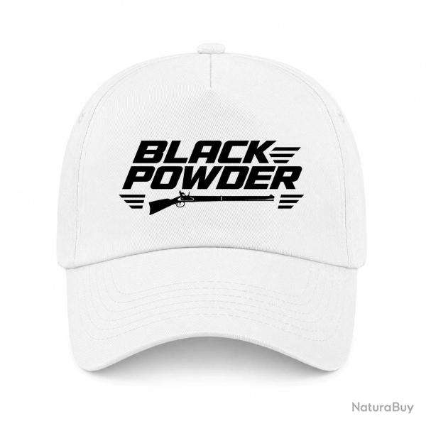 Casquette Tir Sportif - Black Powder - Fusil � silex - Blanc