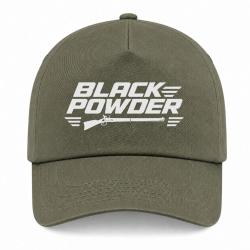 Casquette Tir Sportif - Black Powder - Fusil &agrave; silex - Kaki / Blanc