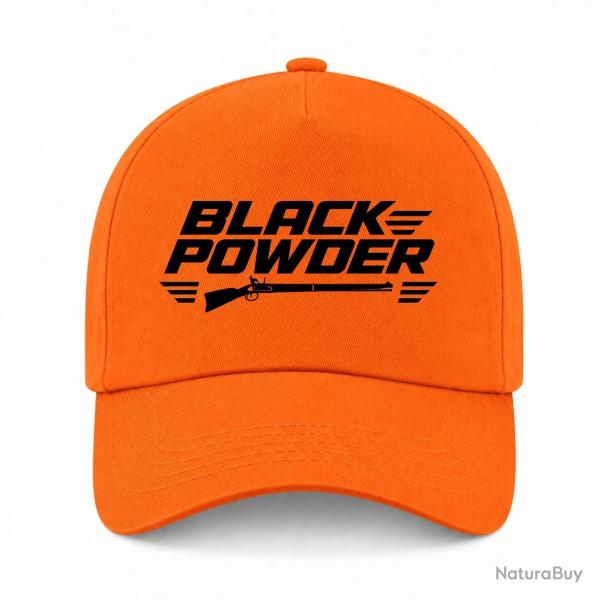 Casquette Tir Sportif - Black Powder - Fusil � silex - Orange