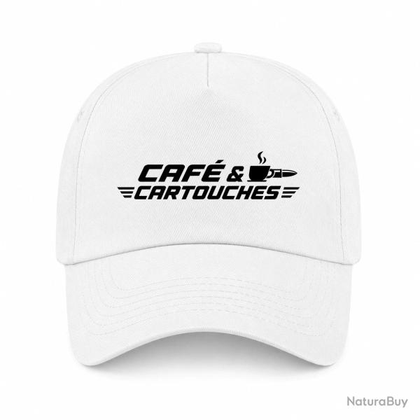 Casquette Tir Sportif - Caf� et cartouches - Blanc