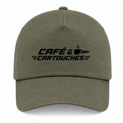 Casquette Tir Sportif - Caf&eacute; et cartouches - Kaki / Noir