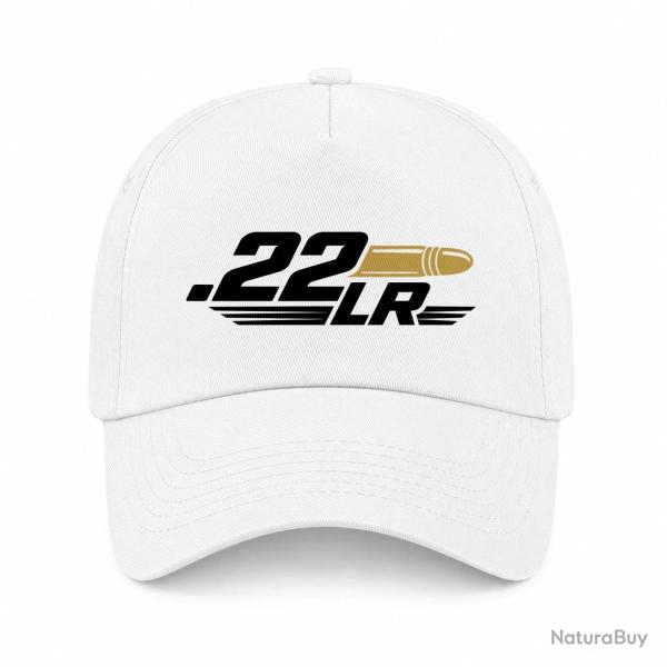 Casquette Tir Sportif - Calibre .22 LR - Blanc / Orange