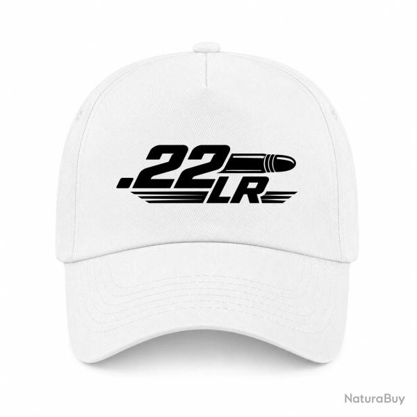 Casquette Tir Sportif - Calibre .22 LR - Blanc