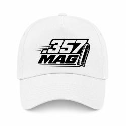 Casquette Tir Sportif - Calibre .357 Mag - Blanc