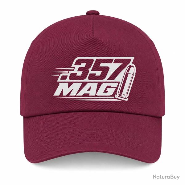 Casquette Tir Sportif - Calibre .357 Mag - Bordeaux