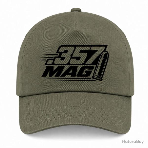 Casquette Tir Sportif - Calibre .357 Mag - Kaki / Noir