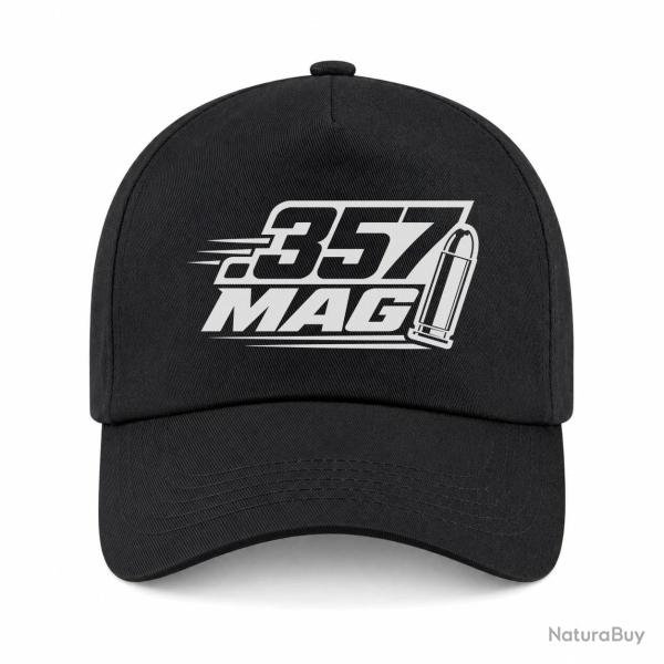 Casquette Tir Sportif - Calibre .357 Mag - Noir