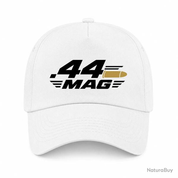 Casquette Tir Sportif - Calibre .44 Mag - Blanc / Orange