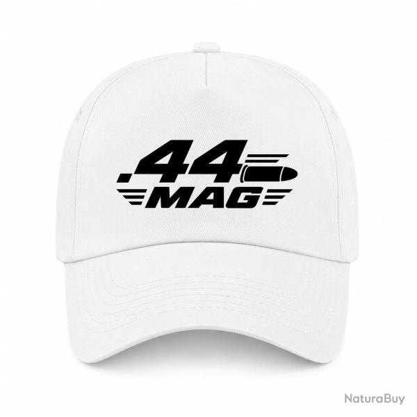 Casquette Tir Sportif - Calibre .44 Mag - Blanc