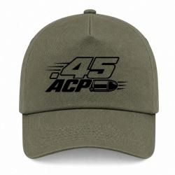 Casquette Tir Sportif - Calibre .45 ACP - Kaki / Noir