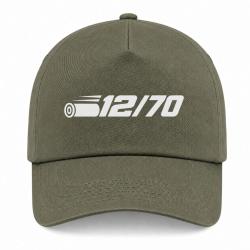 Casquette Tir Sportif - Calibre 12 - 12-70 - Kaki / Blanc