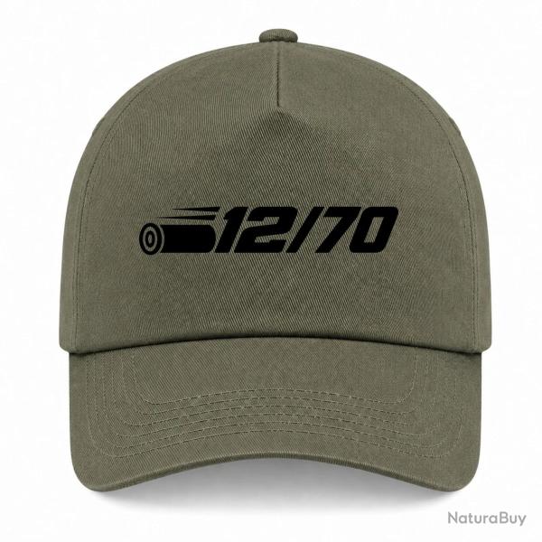 Casquette Tir Sportif - Calibre 12 - 12-70 - Kaki / Noir