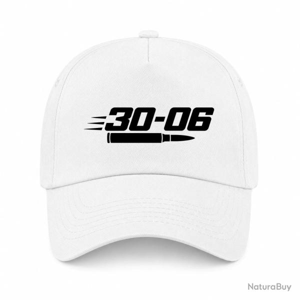 Casquette Tir Sportif - Calibre 30-06 - Blanc