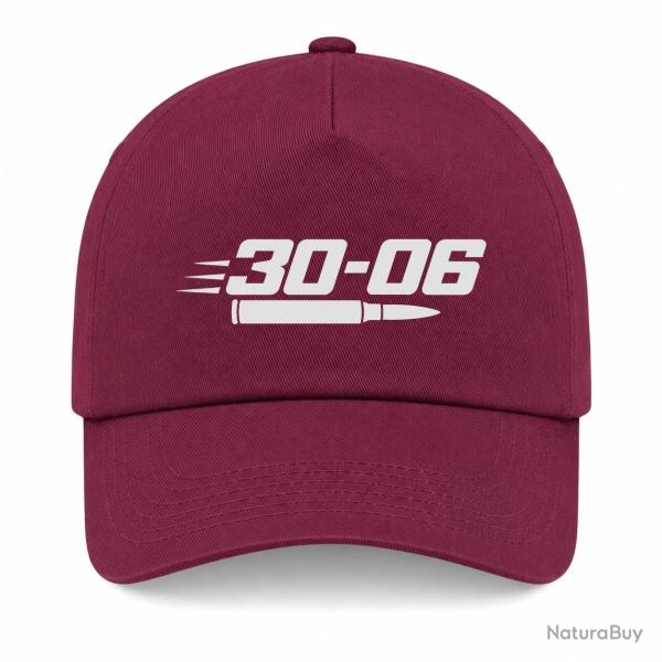 Casquette Tir Sportif - Calibre 30-06 - Bordeaux
