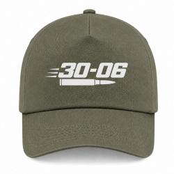 Casquette Tir Sportif - Calibre 30-06 - Kaki / Blanc