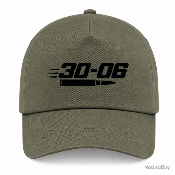Casquette Tir Sportif - Calibre 30-06 - Kaki / Noir