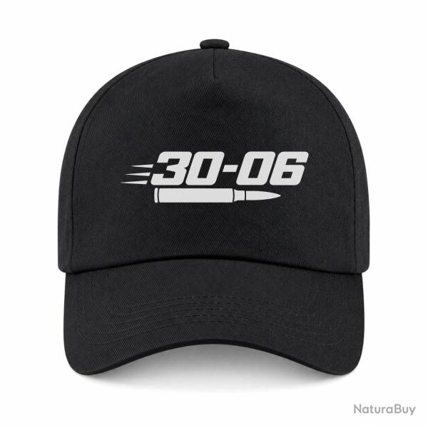 Casquette Tir Sportif - Calibre 30-06 - Noir