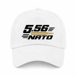 Casquette Tir Sportif - Calibre 5.56 NATO - Blanc / Orange