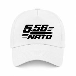 Casquette Tir Sportif - Calibre 5.56 NATO - Blanc