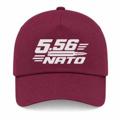 Casquette Tir Sportif - Calibre 5.56 NATO - Bordeaux