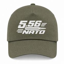 Casquette Tir Sportif - Calibre 5.56 NATO - Kaki / Blanc