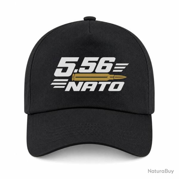 Casquette Tir Sportif - Calibre 5.56 NATO - Noir / Orange