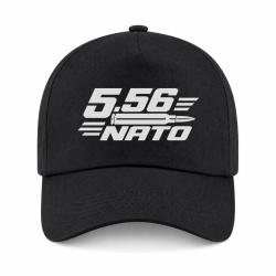 Casquette Tir Sportif - Calibre 5.56 NATO - Noir