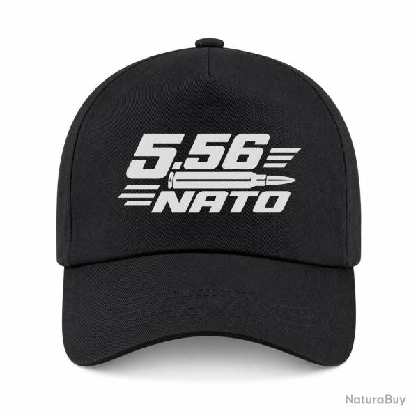Casquette Tir Sportif - Calibre 5.56 NATO - Noir