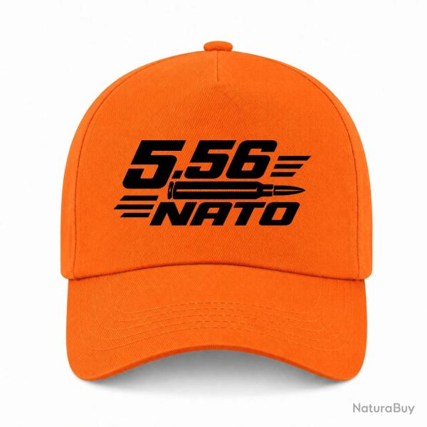 Casquette Tir Sportif - Calibre 5.56 NATO - Orange