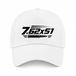 Casquette Tir Sportif - Calibre 7.62&times;51 - Blanc