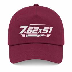 Casquette Tir Sportif - Calibre 7.62&times;51 - Bordeaux