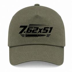 Casquette Tir Sportif - Calibre 7.62&times;51 - Kaki / Noir