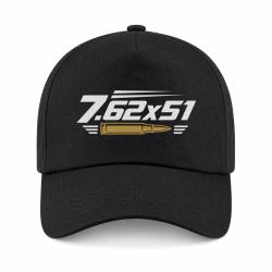 Casquette Tir Sportif - Calibre 7.62&times;51 - Noir / Orange