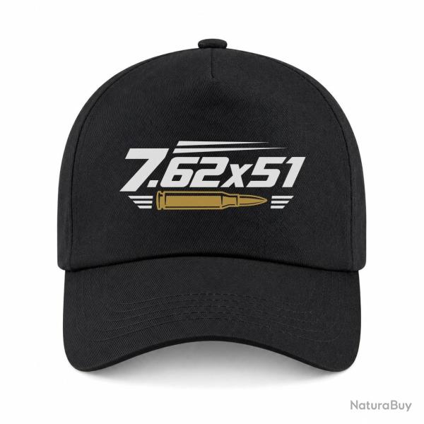 Casquette Tir Sportif - Calibre 7.62�51 - Noir / Orange