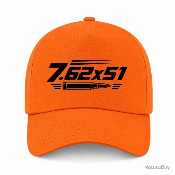 Casquette Tir Sportif - Calibre 7.62�51 - Orange